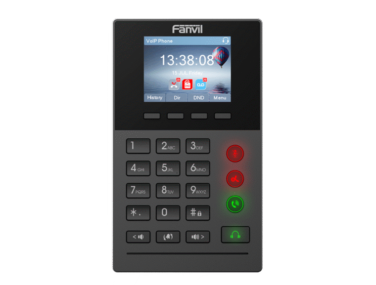 Telefoni IP Fanvil X2P per call center con supporto cuffia e uso continuativo